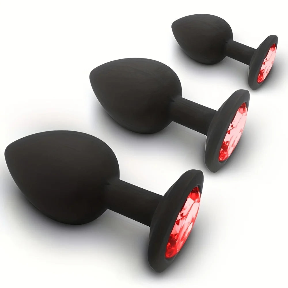 3 Sizes Soft Silicone Anal Plug Mini Butt Plug Erotic Sex Toys for Men Women Gay Couples Adult Anal Prostate Stimulator Dildo