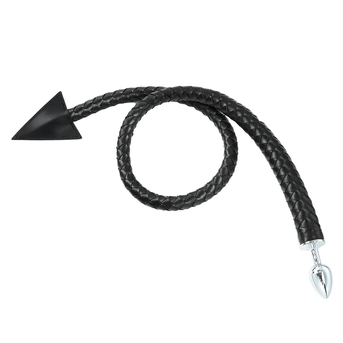 Adult Fetish Toy SM Whip with Butt Plug PU Leather BDSM Harness Slave Spank Anal Plug Sex Toy 2 in 1 Restraint Adult Toy 18+