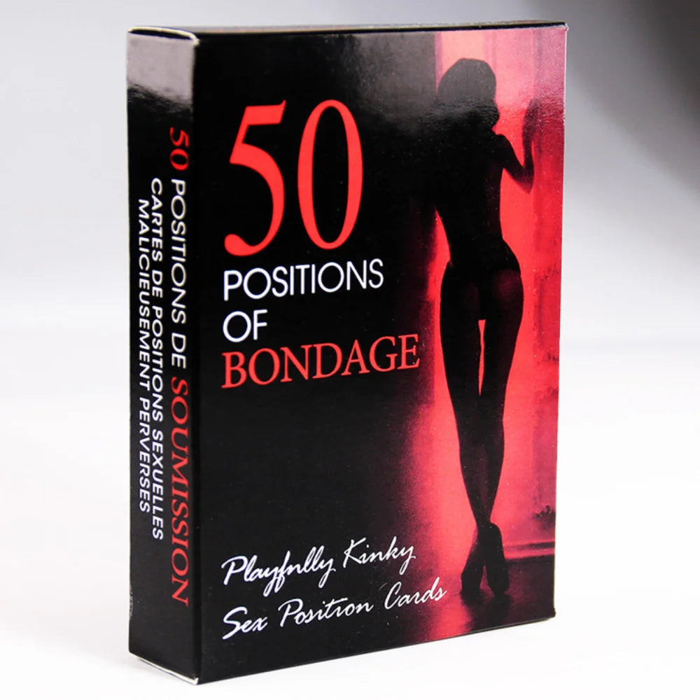 Couple Sex Games Sexual Position Cards 50 BDSM Bondage Restraint Cards SM Adult Games Bedroom Commands Luminous Dice Sex Cards