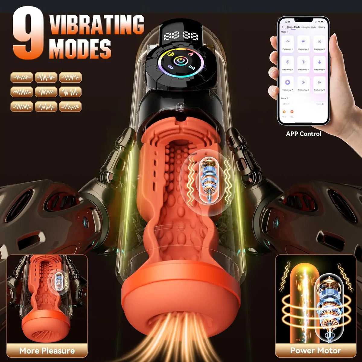 Heating Male Masturbator Penis Pump AI Interaction APP Control Vibrating Licking Thrusting Suck Sex Machine Devices Pocket Pussy