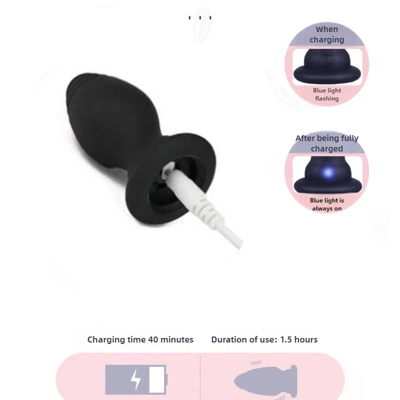 Fox Tail Anal Plug with Remote Control Vibrating - Faux Fur & Silicone Role Play Adult Toy Multi-Color BDSM Sex Toys for Couples