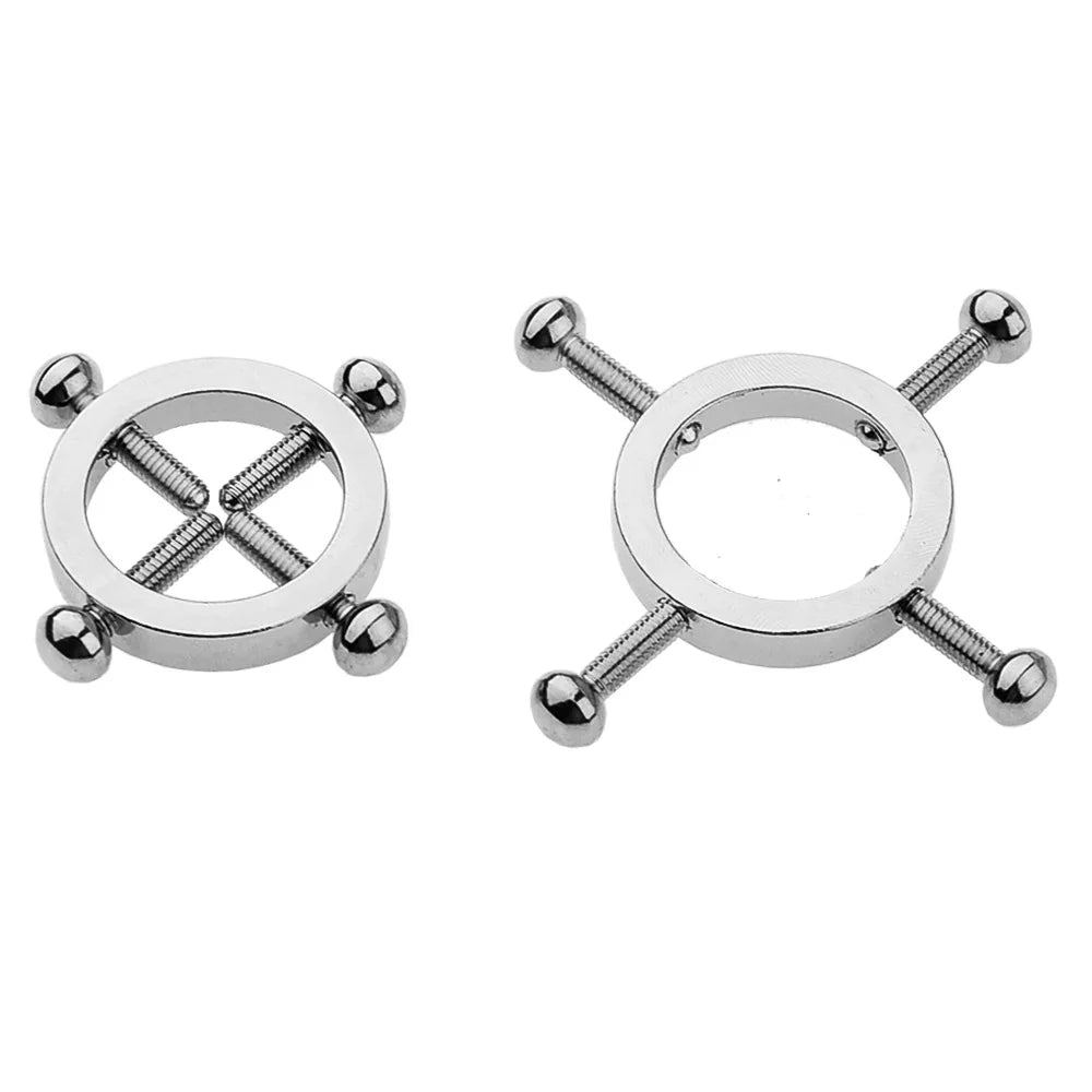 BDSM Women Nipple Clamps Pussy SM Slave Bra Stimulator Clips Female Nipple Needle Rings Couples Erotic Play Game Bondage Gear