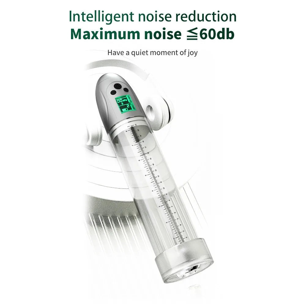 LCD Male Stroking Toys Automatic Pressure Penis Erection Training Reduction Sensitivity Sex Device Suction Vibration Masturbator