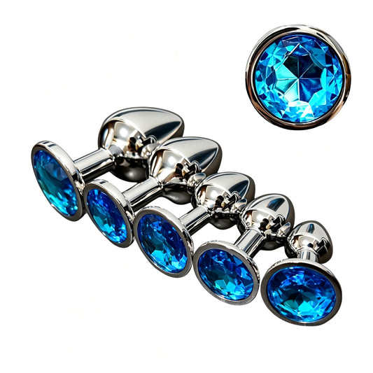 Blue Metal Anal Plug for Men And Women Outdoor Wearable Anal Door Expander Sexual Health And Wellness Product