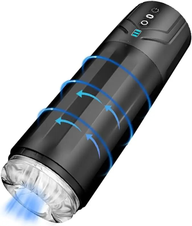 Pocket Pussy Automatic Male Stroker Toy Adult Toys Rotating Deep Clamping Labia Sucking Penis Stroker Realistic Vaginal Sleeve
