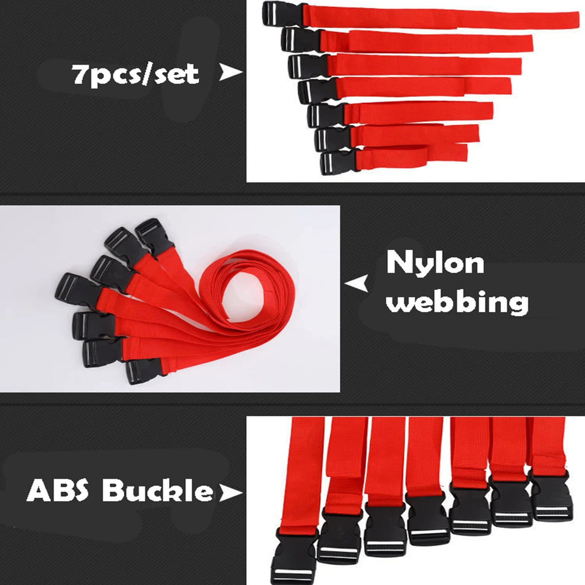BDSM Body Restraint Handcuff Strap System 7pcs DIY Nylon Sex Toy Set Adult SM Erotic Games Bondage Gear Adjustable Sex Product