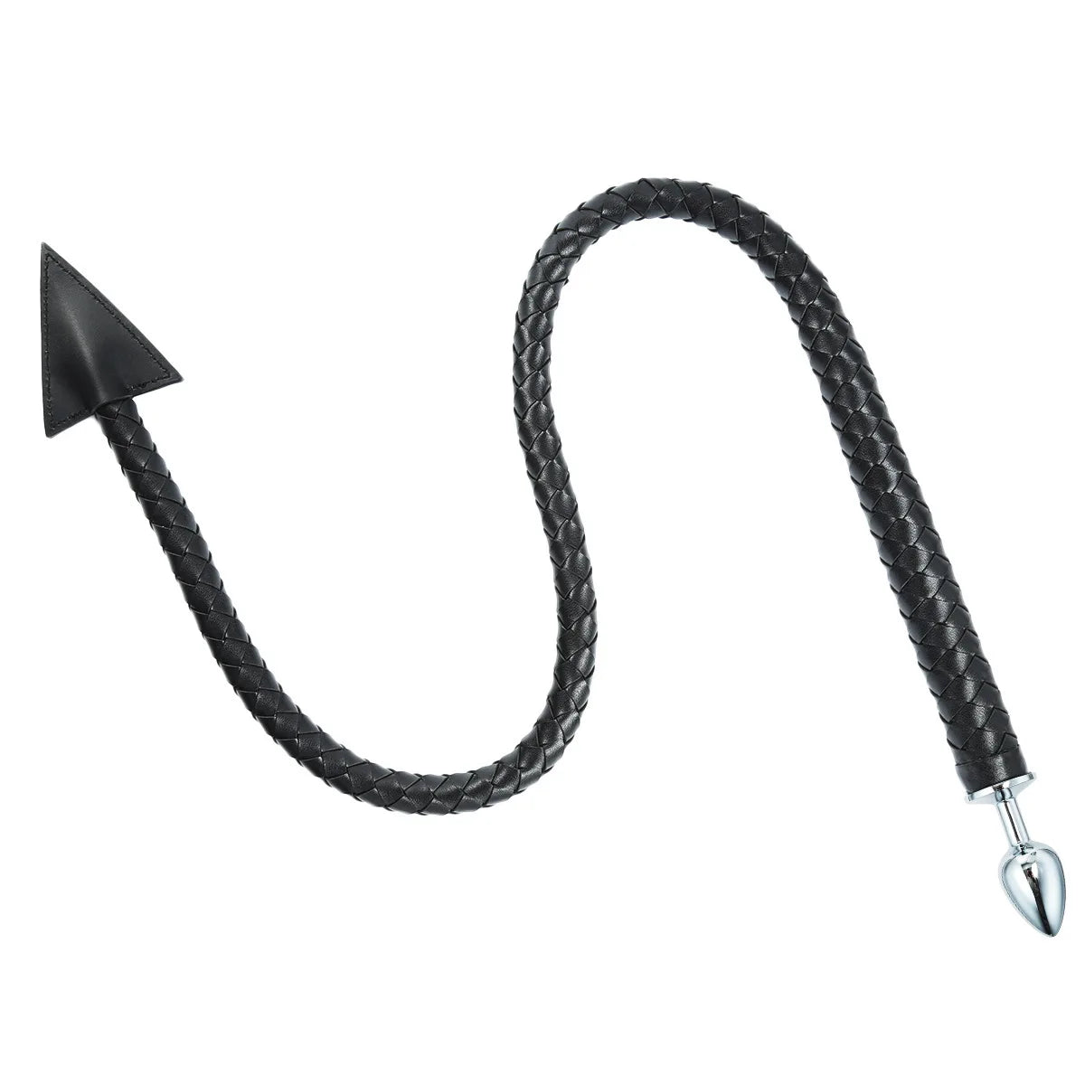 Adult Fetish Toy SM Whip with Butt Plug PU Leather BDSM Harness Slave Spank Anal Plug Sex Toy 2 in 1 Restraint Adult Toy 18+