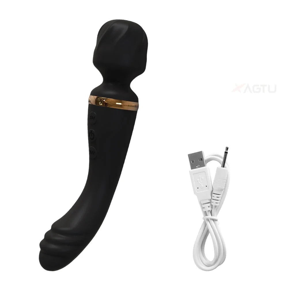 2 in 1 Vibrator AV Wand for Women G-Spot Clit Vagina Stimulator Nipples Breast Massager Female Masturbator Sex Toy for Women