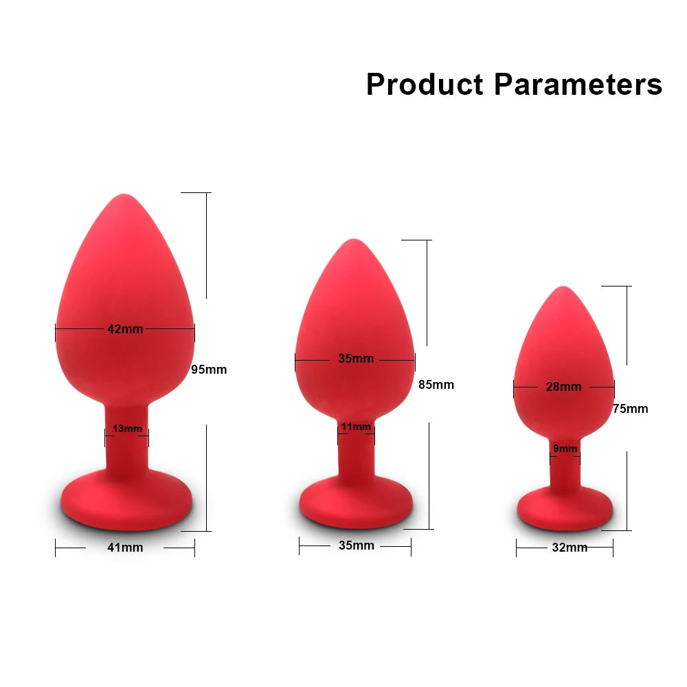 3 Sizes Soft Silicone Anal Plug Mini Butt Plug Erotic Sex Toys for Men Women Gay Couples Adult Anal Prostate Stimulator Dildo