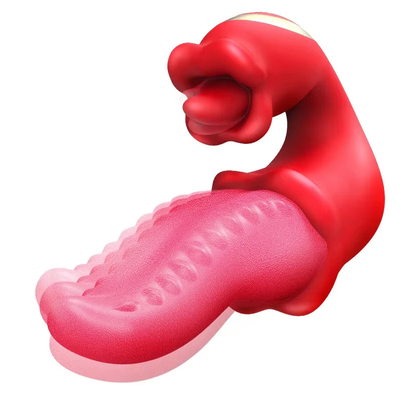Tongue Licking Vibrator for Women, Clitoris Stimulator & Nipple Massager, Soft Silicone Oral Style Female Vibrator, Multi-Use Adult Couple Toy