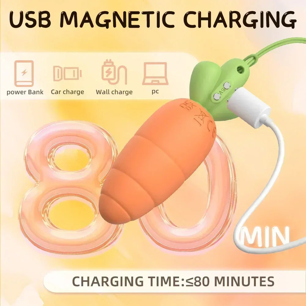 Carrot Vibrator for Women Powerful Mini Vibrating Egg Female Vagina Clitoris Stimulator Dildo Adult Sex Toys Anal Massager