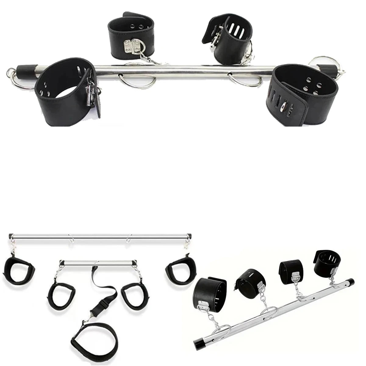 BDSM Handcuffs Leg Restraint SM Bondage Gear Sex Toys Sexy Adult Female Open Thigh Bar Spreader Sextoy Kits Couple Porn Games