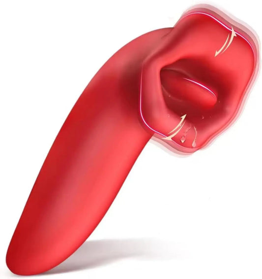 Clitoral Vibrator Tongue Licking Realistic Oral Vibrator 10 Biting Modes 10Vibration Nipple Clitoral Stimulator for Women Couple