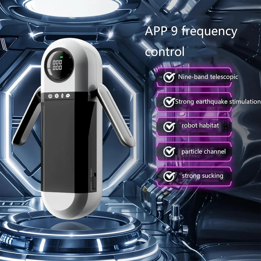 Dual Handles APP Control Male Sex Toy Mastusbator With Thrusting Sucking Penis Pump Electric Pocket Pussy for Men Adult Sex Toys