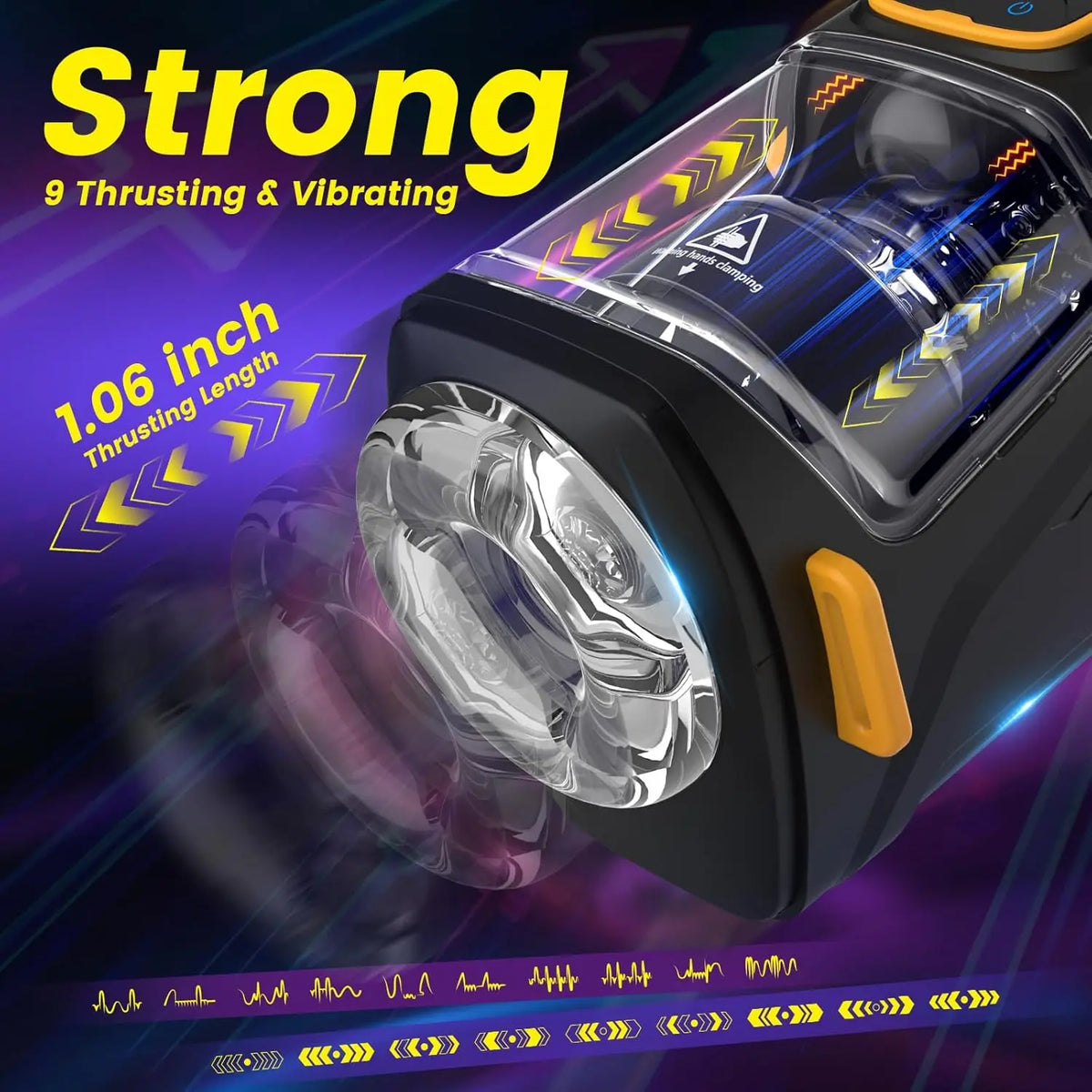 Male Masturbator Wearable Hands Free  Automatic Stroker with Strap On Harness Belt Thrust Vibrating Pocket Pussy Penis Vibrator