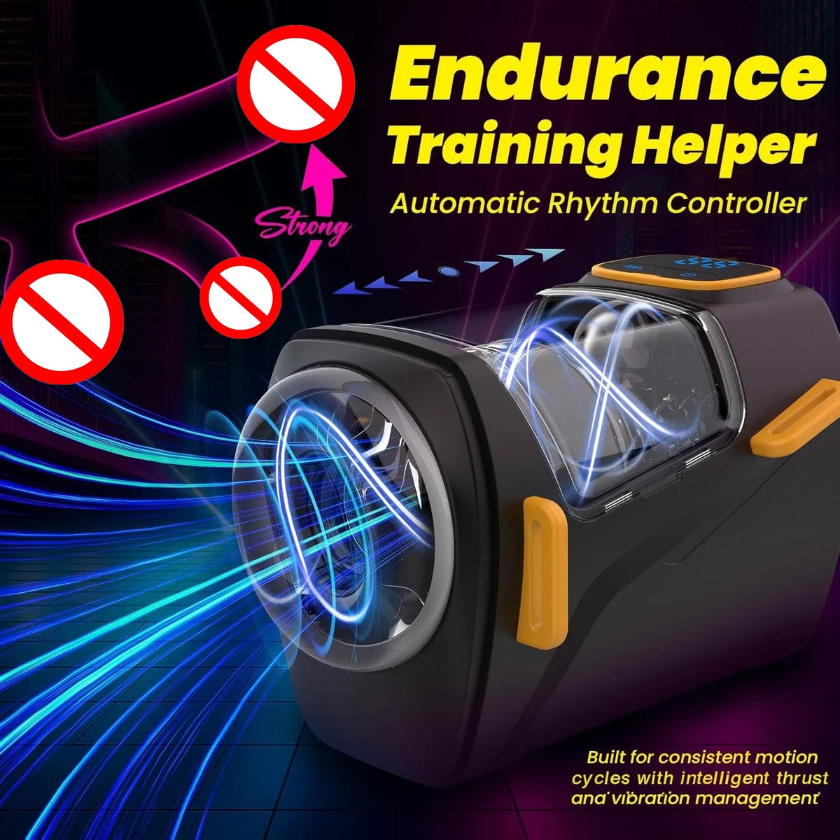 Male Masturbator Wearable Hands Free  Automatic Stroker with Strap On Harness Belt Thrust Vibrating Pocket Pussy Penis Vibrator