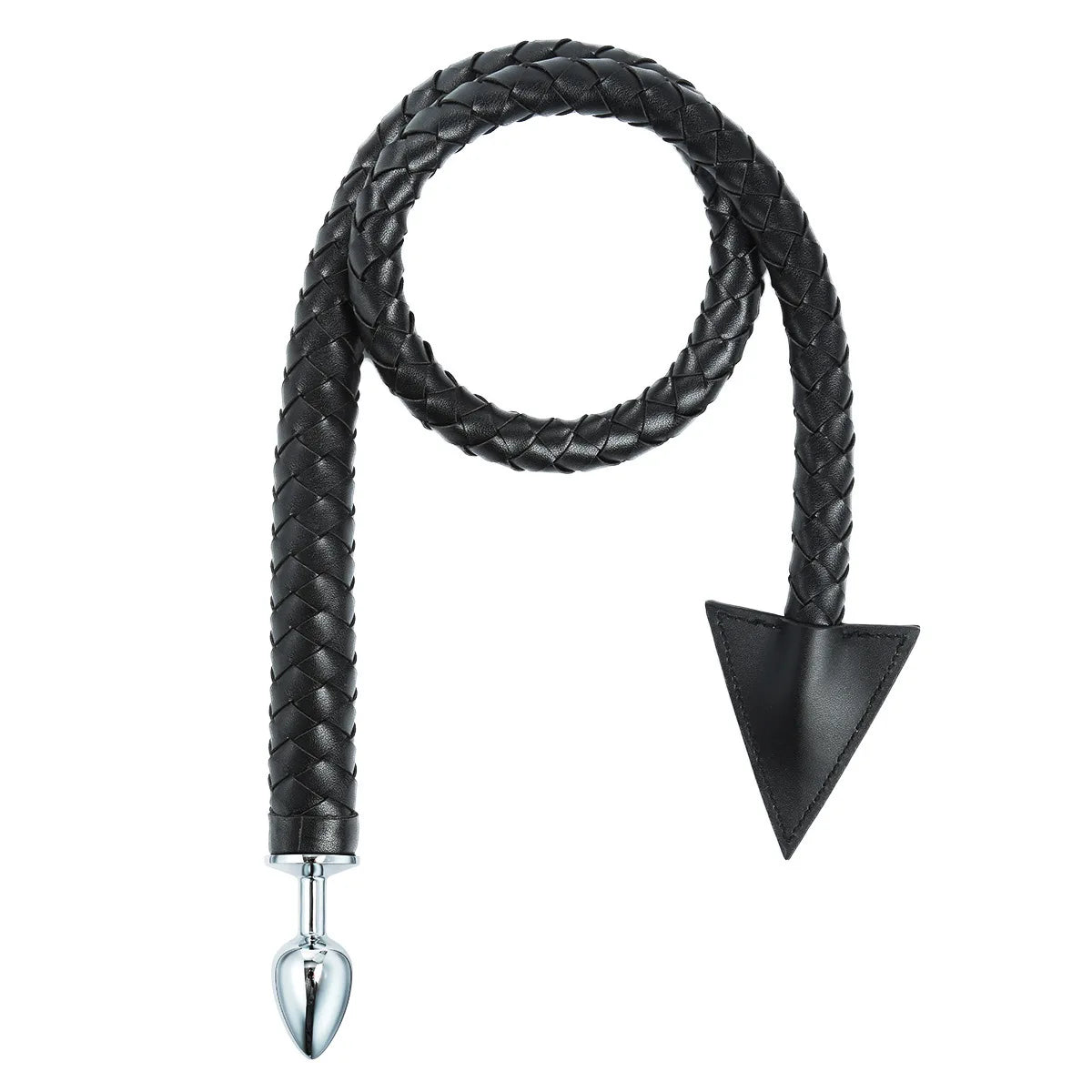 Adult Fetish Toy SM Whip with Butt Plug PU Leather BDSM Harness Slave Spank Anal Plug Sex Toy 2 in 1 Restraint Adult Toy 18+