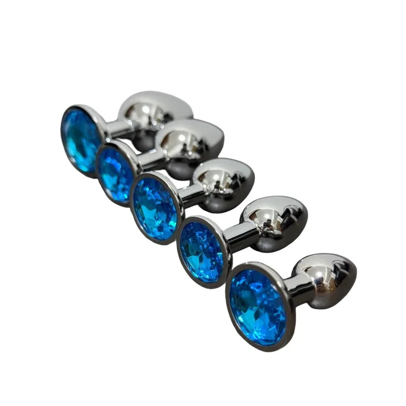 Blue Metal Anal Plug for Men And Women Outdoor Wearable Anal Door Expander Sexual Health And Wellness Product