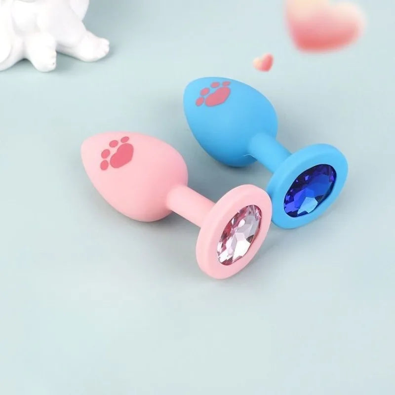 Cat Paw Anal Plug Adult Couple Games Butt Plug Erotic Product Penetration Anal Toy with Hairball Fox Tail Sex Toys for Men Women