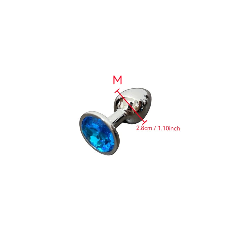 Blue Metal Anal Plug for Men And Women Outdoor Wearable Anal Door Expander Sexual Health And Wellness Product