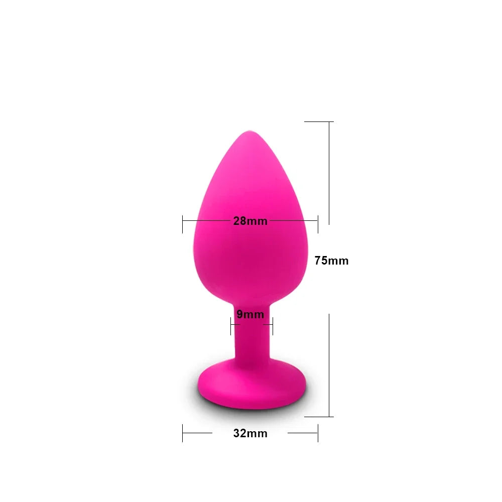 3 Sizes Soft Silicone Anal Plug Mini Butt Plug Erotic Sex Toys for Men Women Gay Couples Adult Anal Prostate Stimulator Dildo