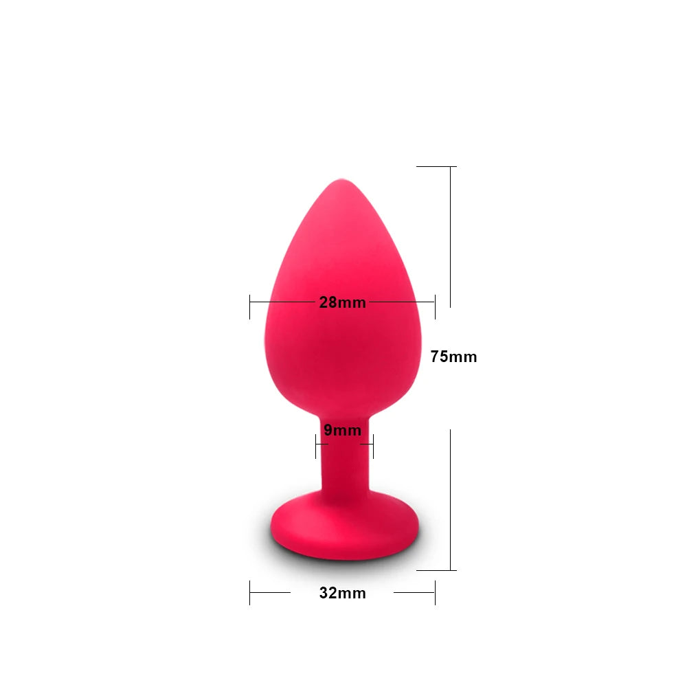 3 Sizes Soft Silicone Anal Plug Mini Butt Plug Erotic Sex Toys for Men Women Gay Couples Adult Anal Prostate Stimulator Dildo