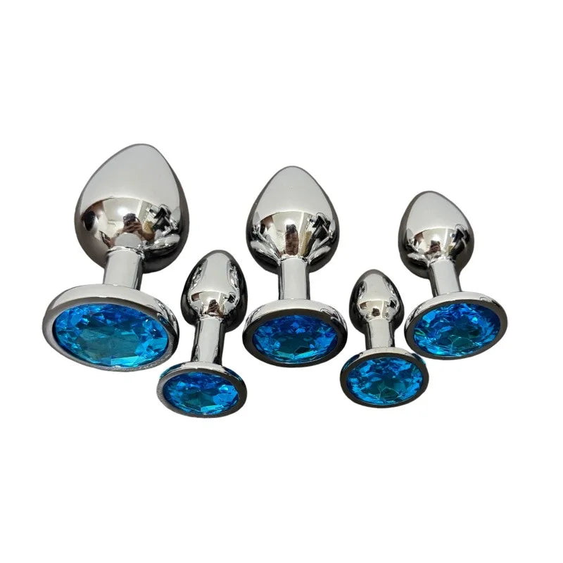 Blue Metal Anal Plug for Men And Women Outdoor Wearable Anal Door Expander Sexual Health And Wellness Product