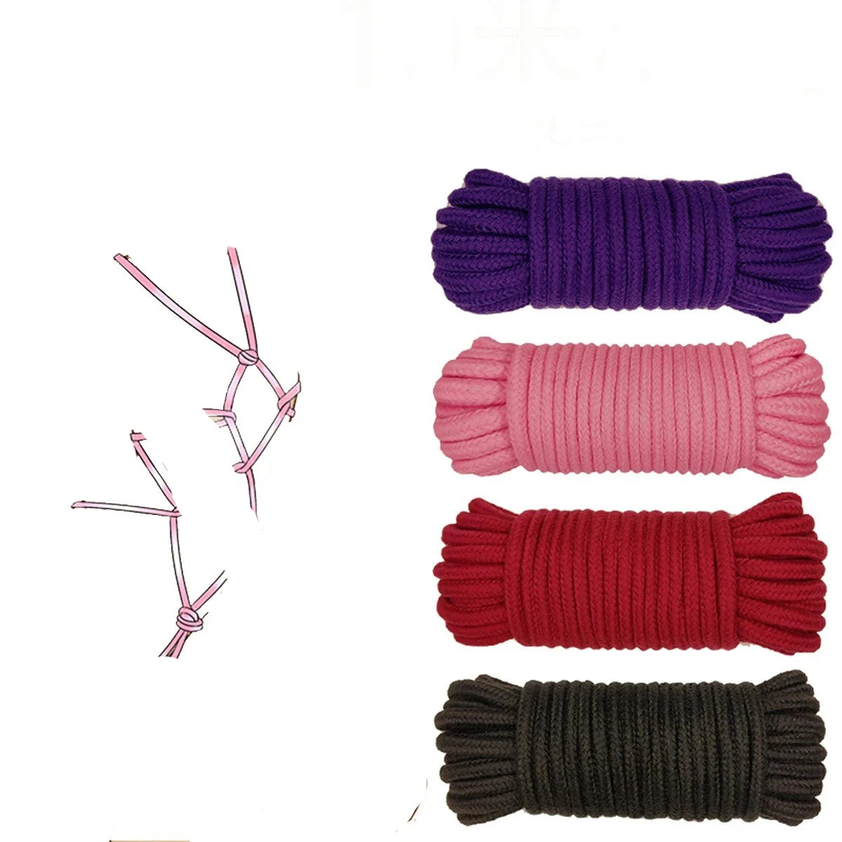 10M Body Restraint Sex Rope Japanese Shibari BDSM Handcuff Sex Toys Bondage Gear Women Binding Outfit SM Soft Cotton Sexope