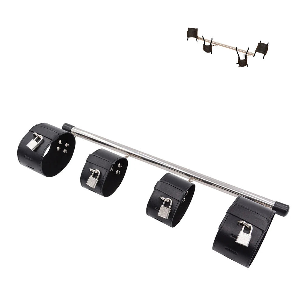 BDSM Handcuffs Leg Restraint SM Bondage Gear Sex Toys Sexy Adult Female Open Thigh Bar Spreader Sextoy Kits Couple Porn Games