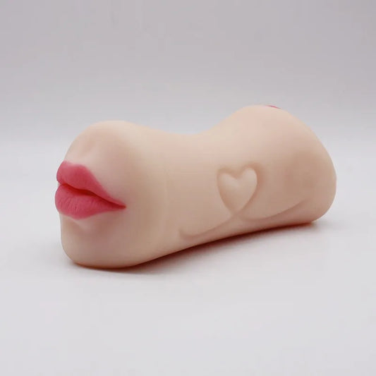 2 in 1 Masturbation Cup Vagina Oral Maturbator Sextoy Men Soft Silicone Realistic Mouth Clitoris Vaginal Blowjob Pocket Pussy 18