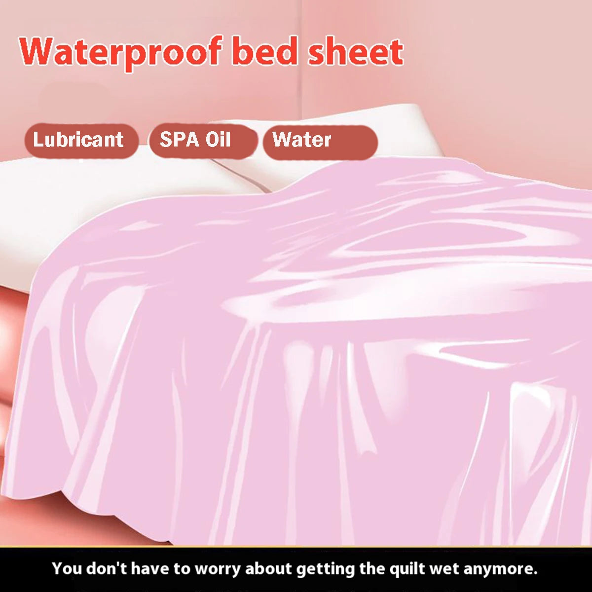 Lubricant Resist Sex Sheet Adult BDSM Oil Massage SM Slave Erotic Games Sex Tools Waterproof Bed Cover Inflatable Pillows Set 18