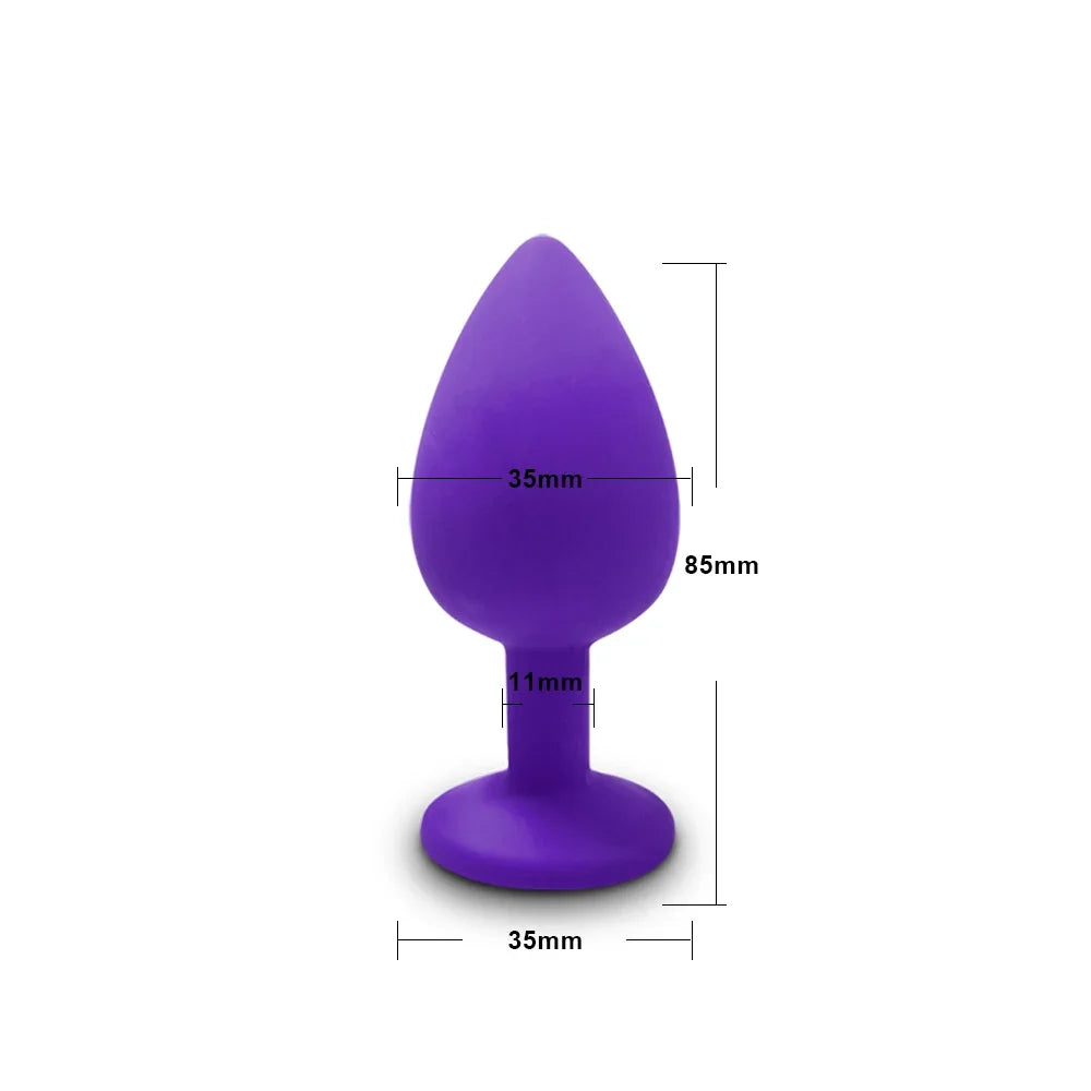 3 Sizes Soft Silicone Anal Plug Mini Butt Plug Erotic Sex Toys for Men Women Gay Couples Adult Anal Prostate Stimulator Dildo