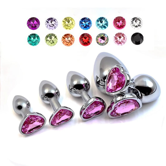 5Pcs/1Set Metal Anal Plug Stainless Steel Butt Plug Anus Stimulator Prostate Massage Dildos Adult Sex Toys For Women Men Couple