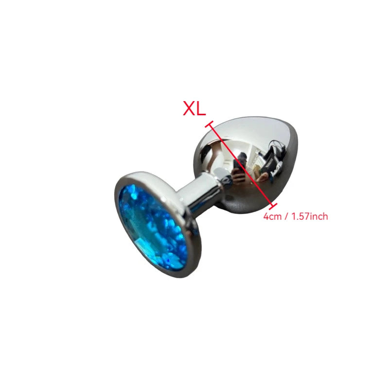 Blue Metal Anal Plug for Men And Women Outdoor Wearable Anal Door Expander Sexual Health And Wellness Product