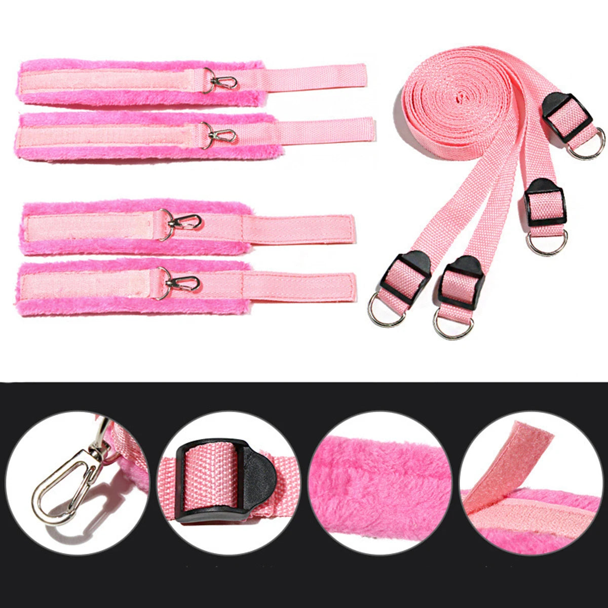 BDSM Bed Restraint Bondage Gear Sexy Adult Female Handcuffs Open Leg Cuffs Couple 18+ SM Slave Erotic Sexual Games Sex Toy Set