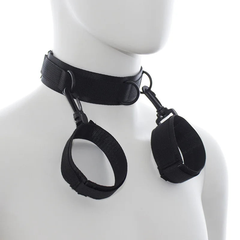 Woman Handcuff Neck Collar Body Restraint Sex Toy Adult BDSM Sex Games Bondage Strap System SM Slave Cosplay Sex Gear 18 Product