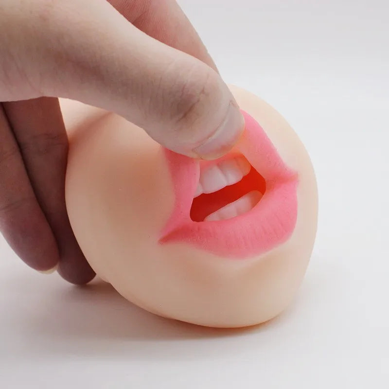 2 in 1 Masturbation Cup Vagina Oral Maturbator Sextoy Men Soft Silicone Realistic Mouth Clitoris Vaginal Blowjob Pocket Pussy 18