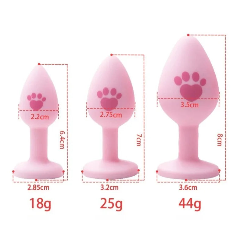 Cat Paw Anal Plug Adult Couple Games Butt Plug Erotic Product Penetration Anal Toy with Hairball Fox Tail Sex Toys for Men Women