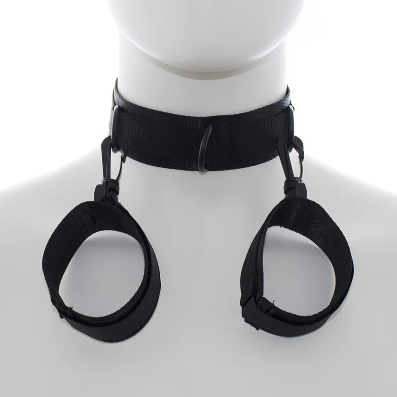 Woman Handcuff Neck Collar Body Restraint Sex Toy Adult BDSM Sex Games Bondage Strap System SM Slave Cosplay Sex Gear 18 Product