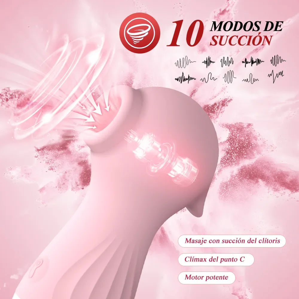 Powerful Vagina Sucking Women Vibrator Strong Shock G-Spot Stimulator Female Masturbator Erotic Dildo Stick for Couples