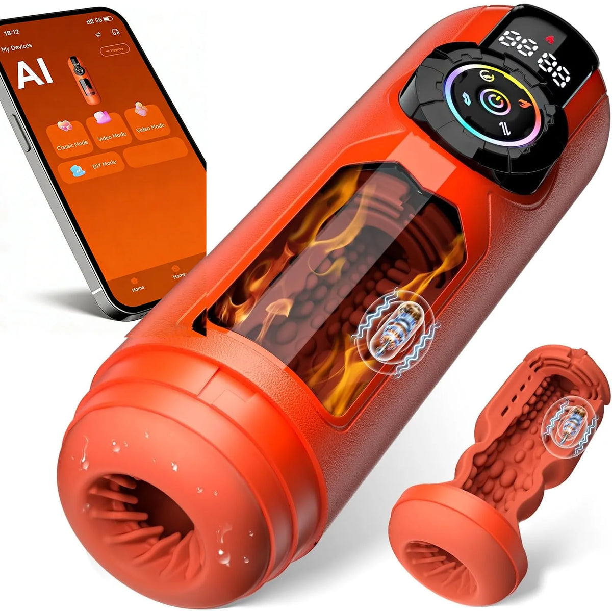 Heating Male Masturbator Penis Pump AI Interaction APP Control Vibrating Licking Thrusting Suck Sex Machine Devices Pocket Pussy