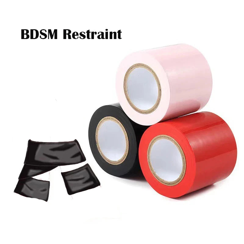 16M Adult Sex Tape BDSM Restraint Electrostatic Adsorption Tapes SM Handcuff Slave Cosplay Handcuffs Leg Restraint Sex Toy Set
