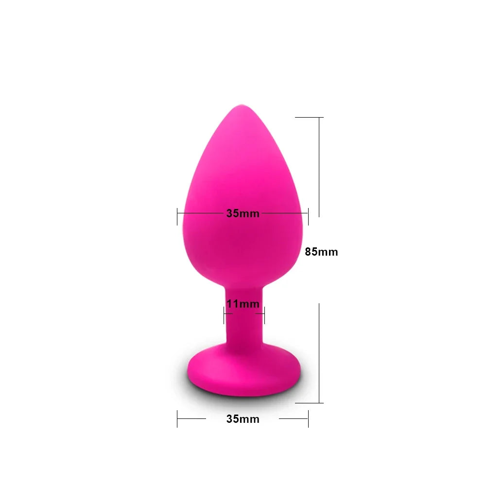 3 Sizes Soft Silicone Anal Plug Mini Butt Plug Erotic Sex Toys for Men Women Gay Couples Adult Anal Prostate Stimulator Dildo