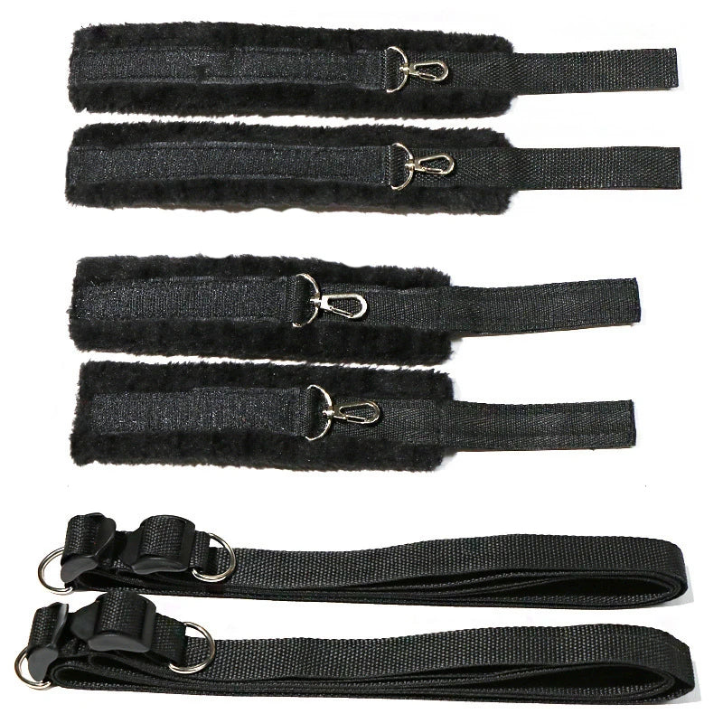 BDSM Bed Restraint Bondage Gear Sexy Adult Female Handcuffs Open Leg Cuffs Couple 18+ SM Slave Erotic Sexual Games Sex Toy Set