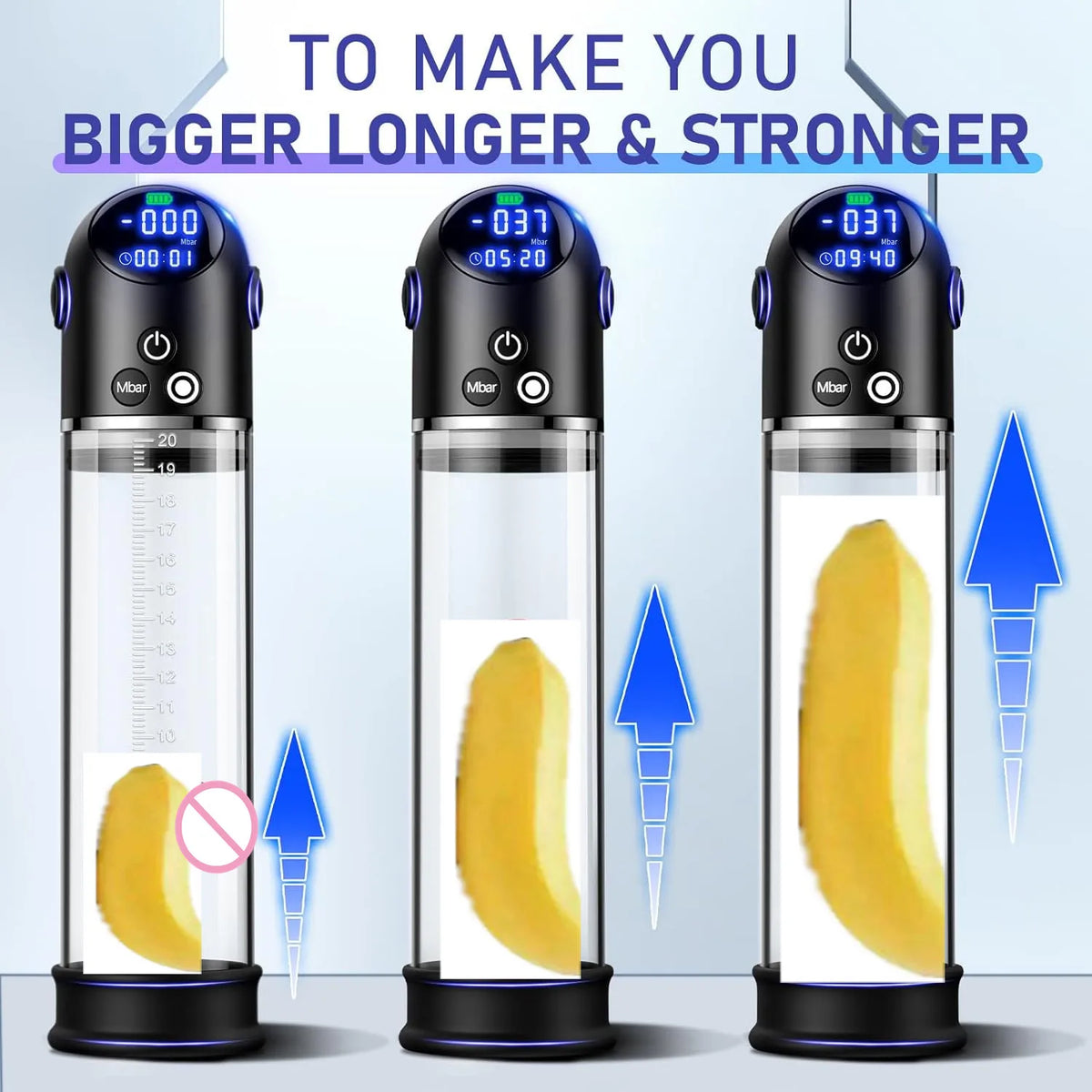 Electric Male Masturbator Endurance Exercise Fashion Product Adult Men Training Device Rechargeable Digital Penis Vacuum Pump