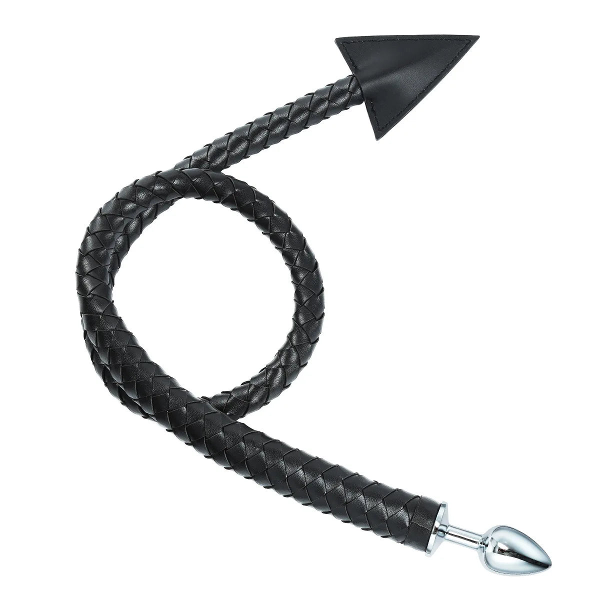 Adult Fetish Toy SM Whip with Butt Plug PU Leather BDSM Harness Slave Spank Anal Plug Sex Toy 2 in 1 Restraint Adult Toy 18+