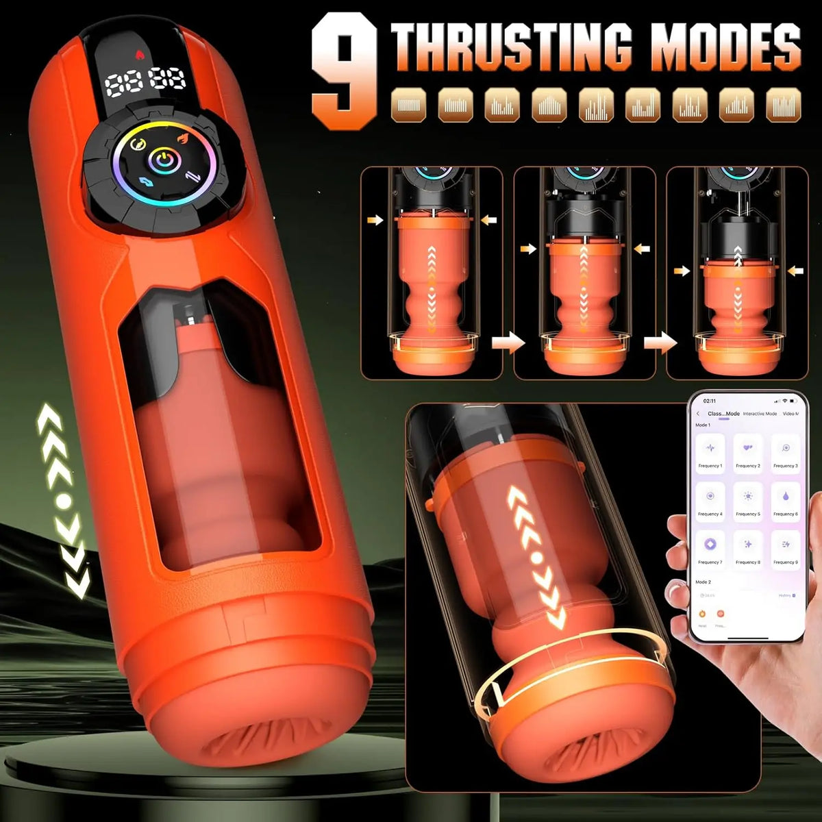 Heating Male Masturbator Penis Pump AI Interaction APP Control Vibrating Licking Thrusting Suck Sex Machine Devices Pocket Pussy