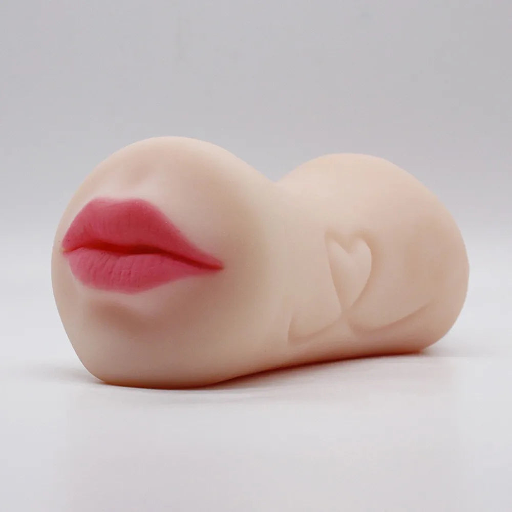 2 in 1 Masturbation Cup Vagina Oral Maturbator Sextoy Men Soft Silicone Realistic Mouth Clitoris Vaginal Blowjob Pocket Pussy 18