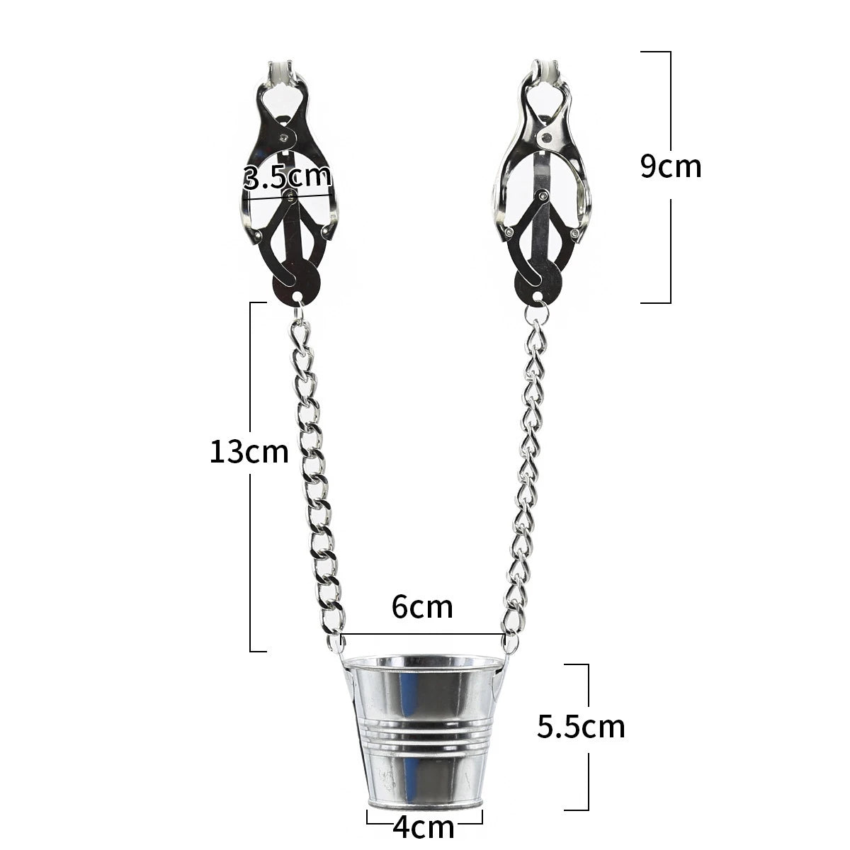 Female Nipple Clamp Metal Chain Nipples Clip Clitoral Breast Slave Vaginal Bucket BDSM Fetishism Bondage Set Vagina Stimulator