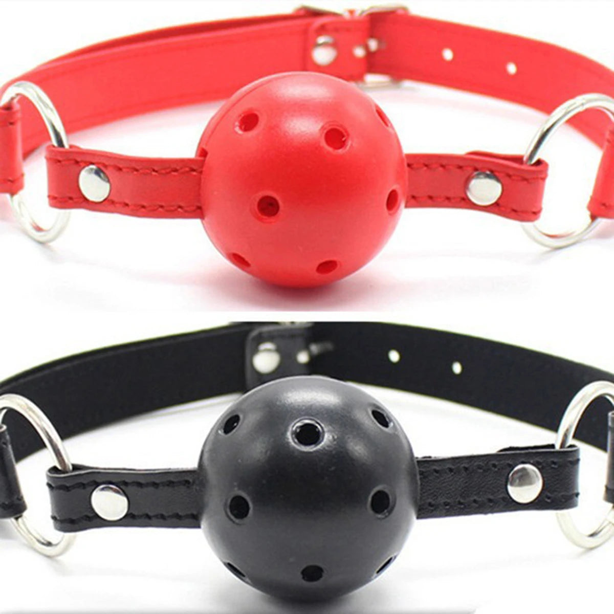 Woman Mouth Gag Silicone Oral Sex Mouth Ball BDSM Adult Restraint Sex Toy SM Slave Bondage Gear Adjustable Neck Collar MouthPlug
